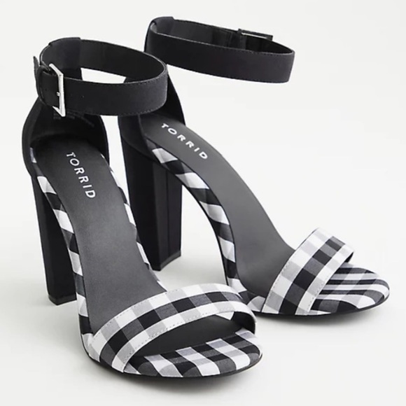 torrid Shoes - TORRID NWT BLACK & WHITE GINGHAM TAPERED HEEL (WW)